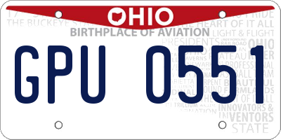 OH license plate GPU0551