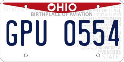 OH license plate GPU0554