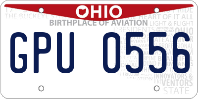OH license plate GPU0556