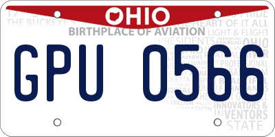 OH license plate GPU0566