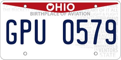 OH license plate GPU0579
