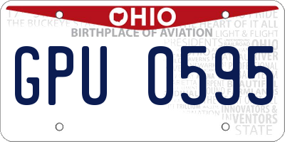 OH license plate GPU0595