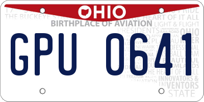 OH license plate GPU0641