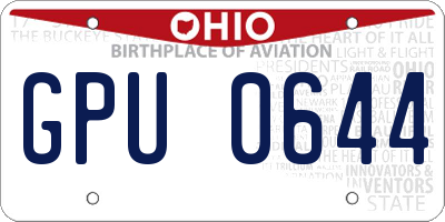 OH license plate GPU0644