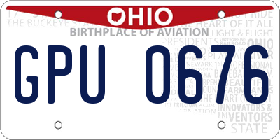 OH license plate GPU0676