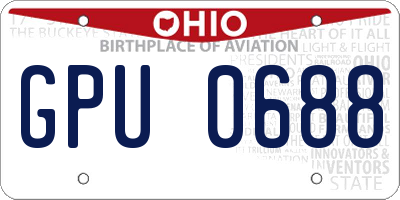 OH license plate GPU0688