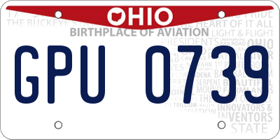 OH license plate GPU0739