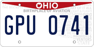OH license plate GPU0741