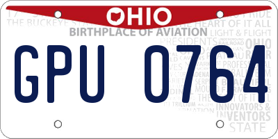 OH license plate GPU0764