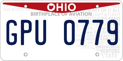 OH license plate GPU0779