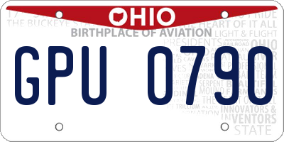 OH license plate GPU0790