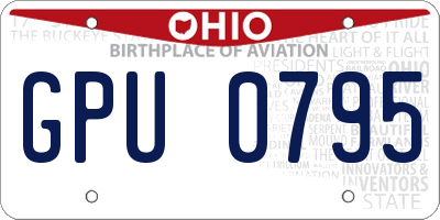 OH license plate GPU0795