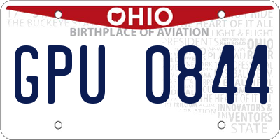 OH license plate GPU0844