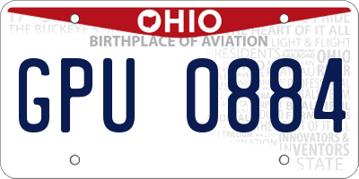 OH license plate GPU0884
