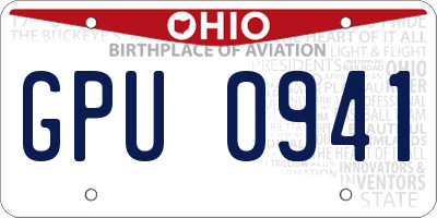 OH license plate GPU0941