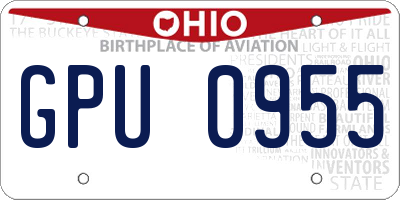 OH license plate GPU0955