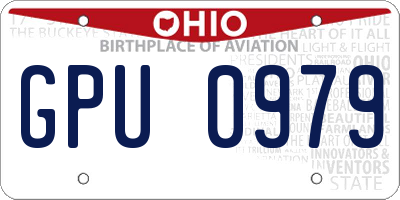 OH license plate GPU0979