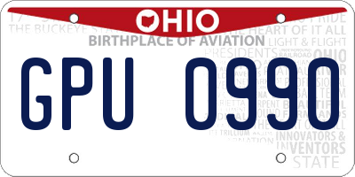 OH license plate GPU0990