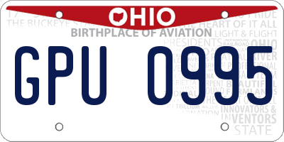OH license plate GPU0995