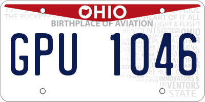 OH license plate GPU1046