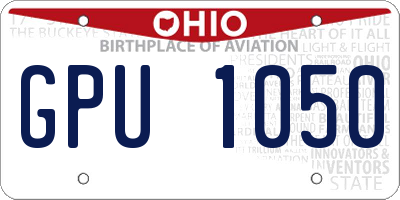 OH license plate GPU1050