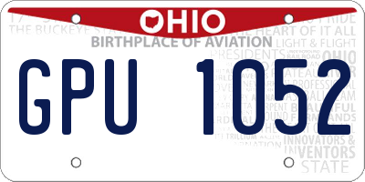 OH license plate GPU1052
