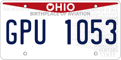 OH license plate GPU1053