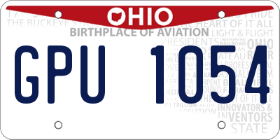OH license plate GPU1054