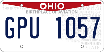 OH license plate GPU1057