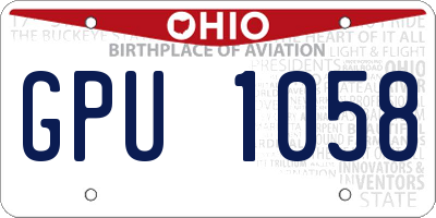 OH license plate GPU1058