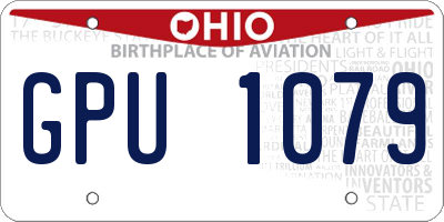 OH license plate GPU1079