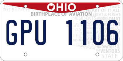 OH license plate GPU1106