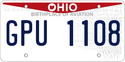 OH license plate GPU1108