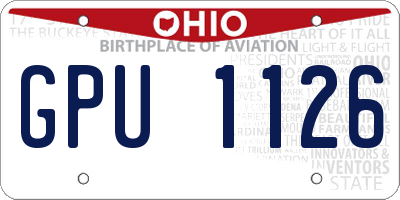 OH license plate GPU1126