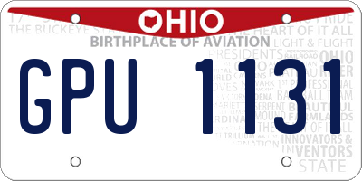OH license plate GPU1131