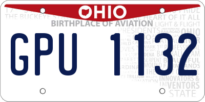 OH license plate GPU1132