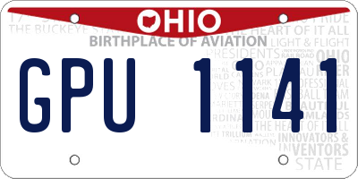 OH license plate GPU1141