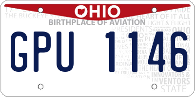 OH license plate GPU1146