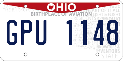 OH license plate GPU1148