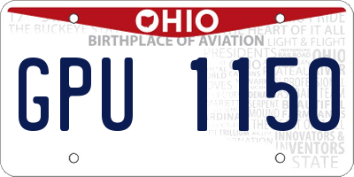 OH license plate GPU1150