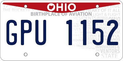 OH license plate GPU1152