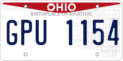 OH license plate GPU1154