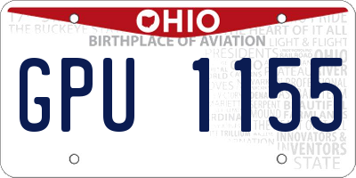 OH license plate GPU1155