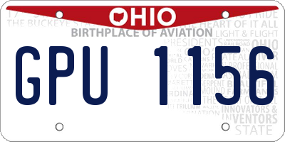OH license plate GPU1156