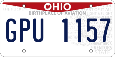 OH license plate GPU1157