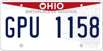 OH license plate GPU1158