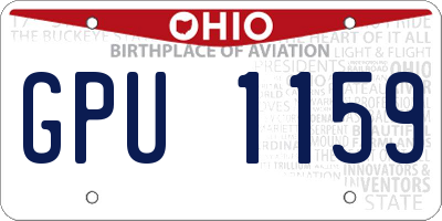 OH license plate GPU1159