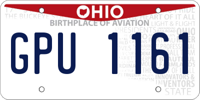 OH license plate GPU1161