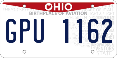 OH license plate GPU1162
