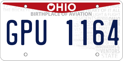 OH license plate GPU1164